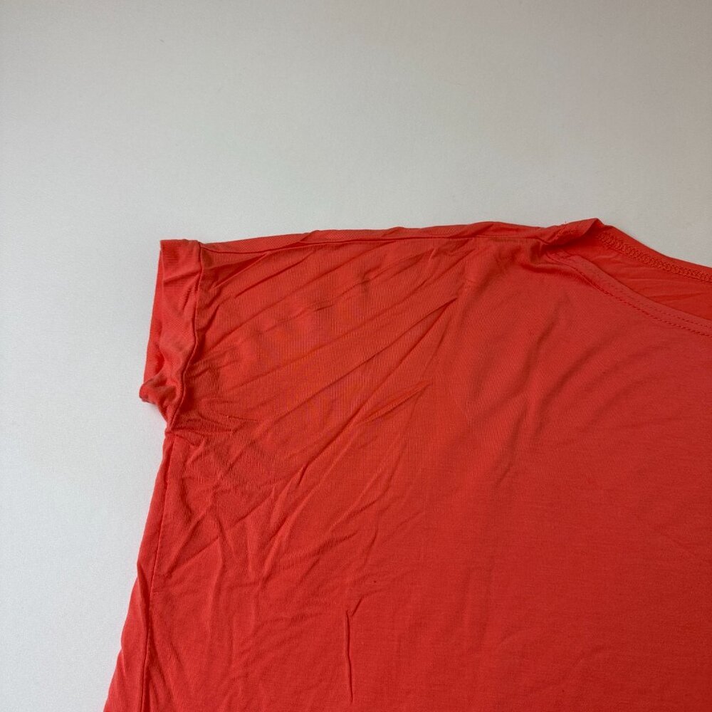 PIKO Shirt Womens Medium Orange Dolman Short Sleeve Relaxed Soft Basic Top - Picture 4 of 11